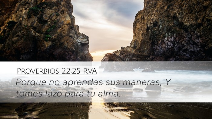 Proverbios 22:25 RVA Desktop Wallpaper - Porque no aprendas sus maneras, Y tomes lazo para - Desktop Bible Verse Wallpaper