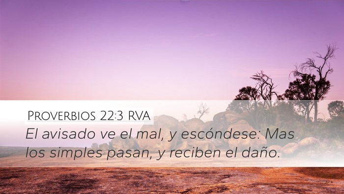 Proverbios 22:3 RVA Bible Verse Image