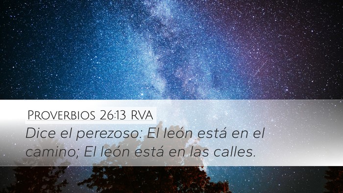 Proverbios 26:13 RVA Bible Verse Image