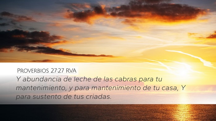 Proverbios 27:27 RVA Bible Verse Image