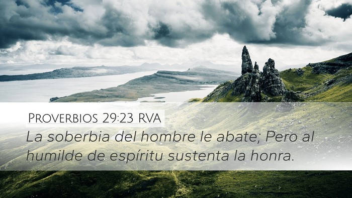 Proverbios 29:23 RVA Bible Verse Image