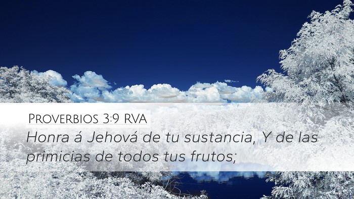 Proverbios 3:9 RVA Bible Verse Image