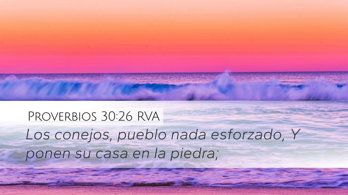 Proverbios 30:26 RVA Bible Verse Image