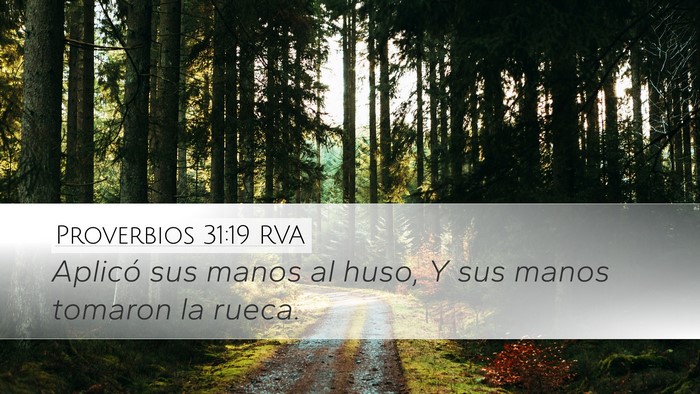 Proverbios 31:19 RVA Bible Verse Image