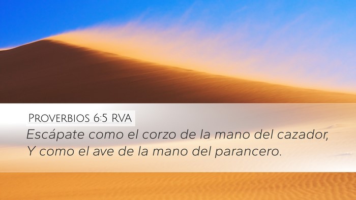 Proverbios 6:5 RVA Bible Verse Image