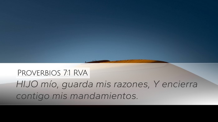Proverbios 7:1 RVA Bible Verse Image