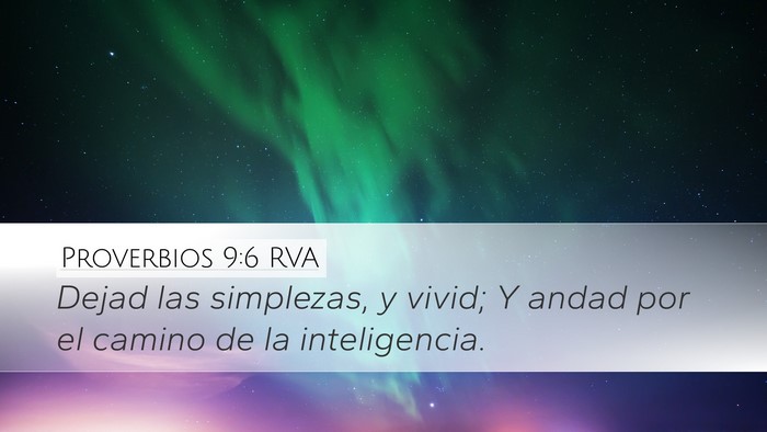 Proverbios 9:6 RVA Bible Verse Image