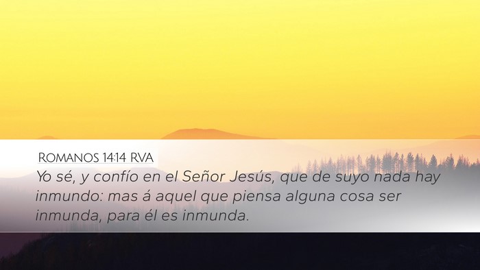 Romanos 14:14 RVA Bible Verse Image
