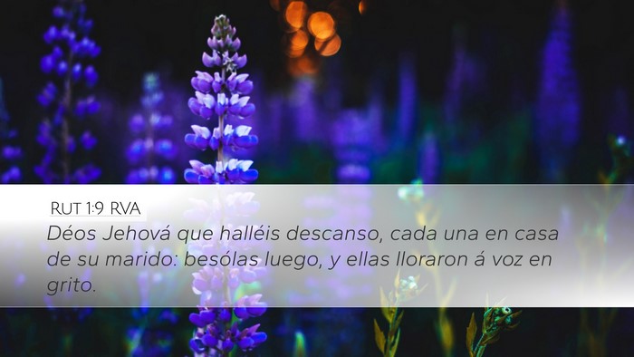 Rut 1:9 RVA Desktop Wallpaper - Déos Jehová que halléis descanso, cada una en - Desktop Bible Verse Wallpaper