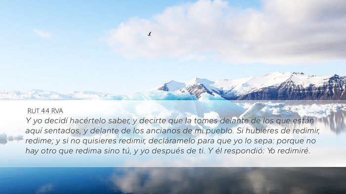 Rut 4:4 RVA Desktop Wallpaper - Y yo decidí hacértelo saber, y decirte que la - Desktop Bible Verse Wallpaper