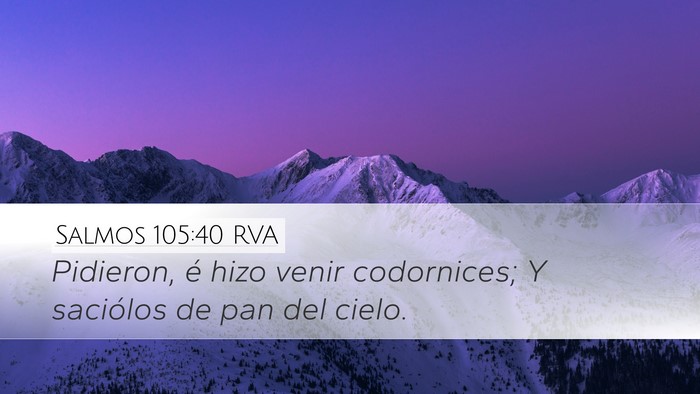 Salmos 105:40 RVA Bible Verse Image