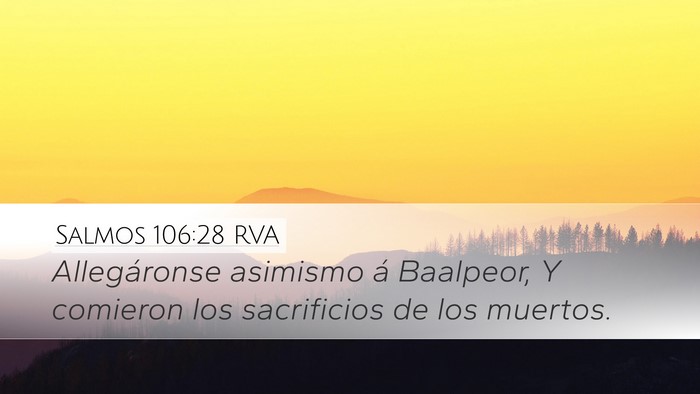 Salmos 106:28 RVA Bible Verse Image