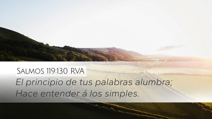 Salmos 119:130 RVA Bible Verse Image