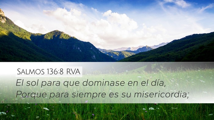 Salmos 136:8 RVA Bible Verse Image