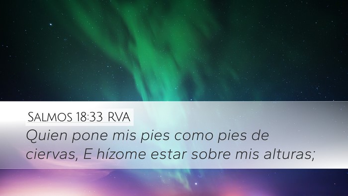 Salmos 18:33 RVA Desktop Wallpaper - Quien pone mis pies como pies de ciervas, E - Desktop Bible Verse Wallpaper