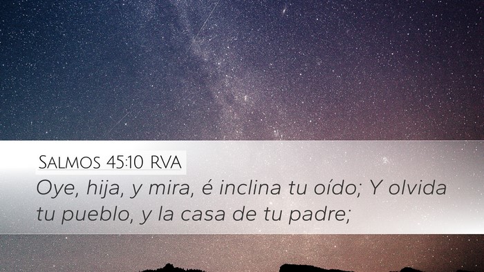 Salmos 45:10 RVA Bible Verse Image