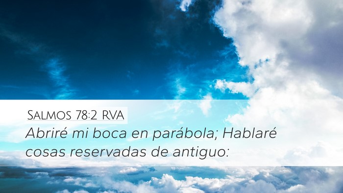 Salmos 78:2 RVA Bible Verse Image