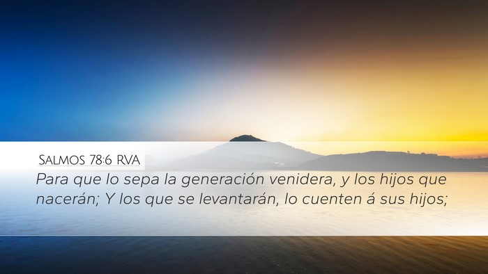 Salmos 78:6 RVA Bible Verse Image
