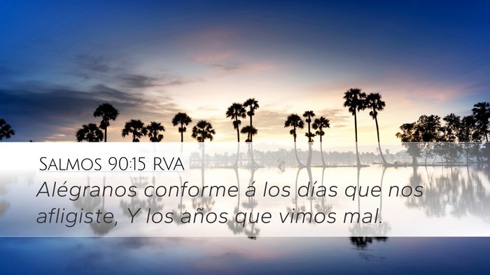Salmos 90:15 RVA Desktop Wallpaper - Alégranos conforme á los días que nos - Desktop Bible Verse Wallpaper
