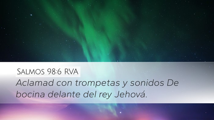 Salmos 98:6 RVA Bible Verse Image