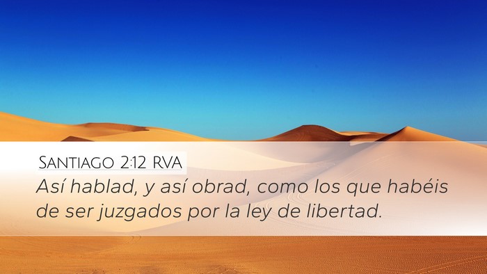 Santiago 2:12 RVA Bible Verse Image