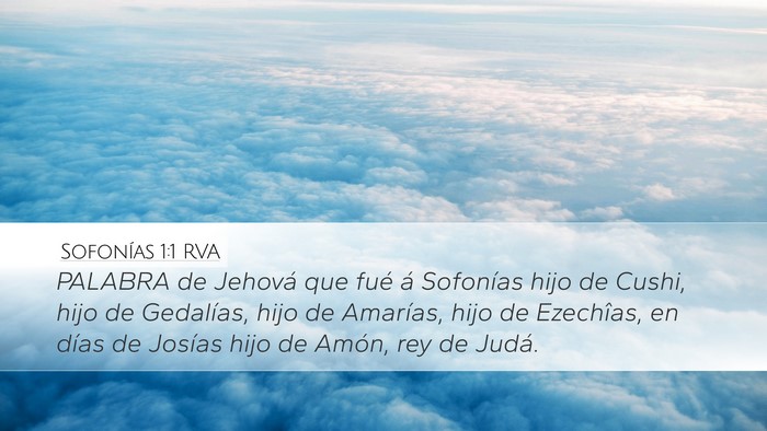 Sofonías 1:1 RVA Desktop Wallpaper - PALABRA de Jehová que fué á Sofonías hijo de - Desktop Bible Verse Wallpaper
