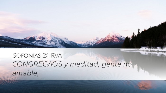 Sofonías 2:1 RVA Bible Verse Image