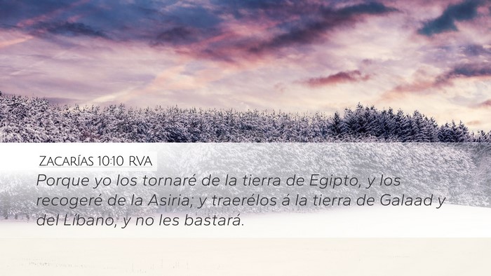 Zacarías 10:10 RVA Bible Verse Image