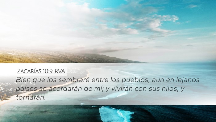 Zacarías 10:9 RVA Bible Verse Image