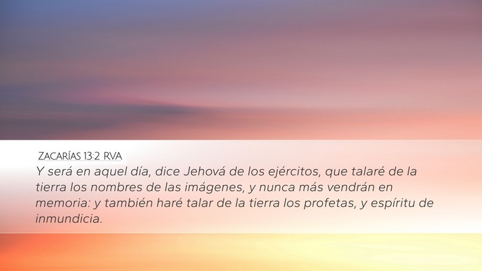 Zacarías 13:2 RVA Bible Verse Image