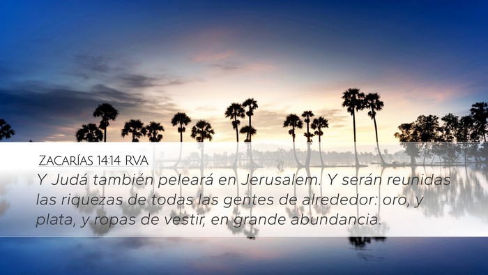Zacarías 14:14 RVA Bible Verse Image