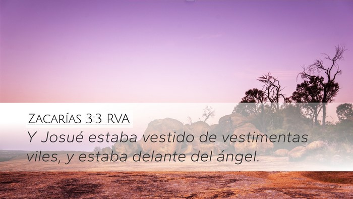 Zacarías 3:3 RVA Bible Verse Image