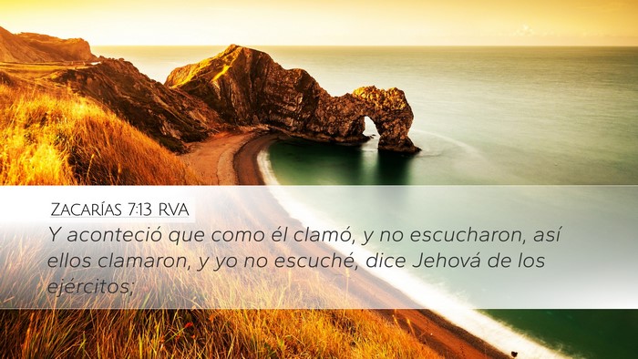 Zacarías 7:13 RVA Bible Verse Image