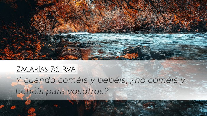 Zacarías 7:6 RVA Bible Verse Image