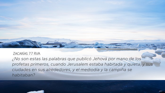 Zacarías 7:7 RVA Bible Verse Image