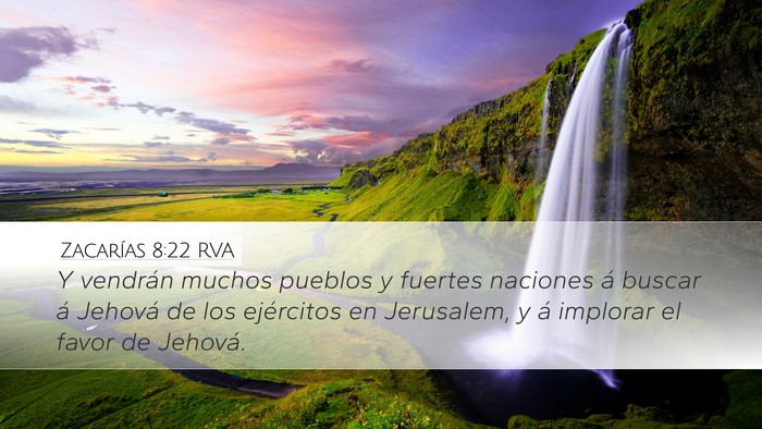 Zacarías 8:22 RVA Bible Verse Image