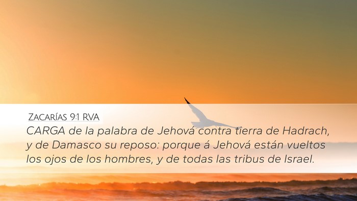 Zacarías 9:1 RVA Bible Verse Image