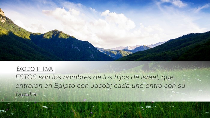 Éxodo 1:1 RVA Bible Verse Image