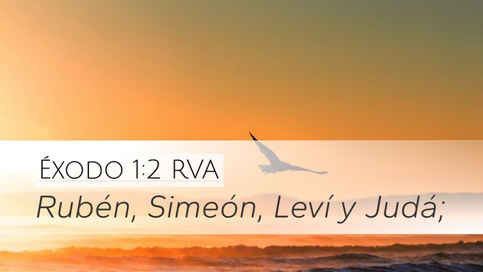 Éxodo 1:2 RVA Desktop Wallpaper - Rubén, Simeón, Leví y - Desktop Bible Verse Wallpaper