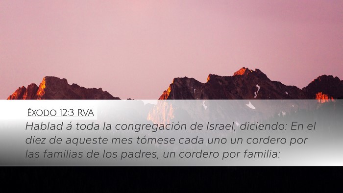 Éxodo 12:3 RVA Bible Verse Image