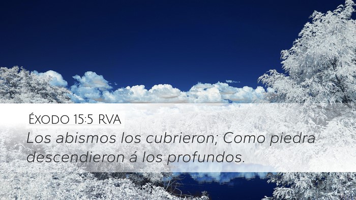 Éxodo 15:5 RVA Bible Verse Image