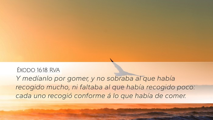 Éxodo 16:18 RVA Bible Verse Image