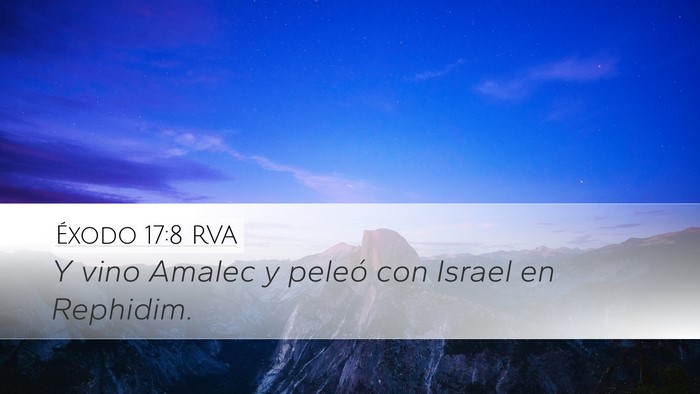 Éxodo 17:8 RVA Bible Verse Image