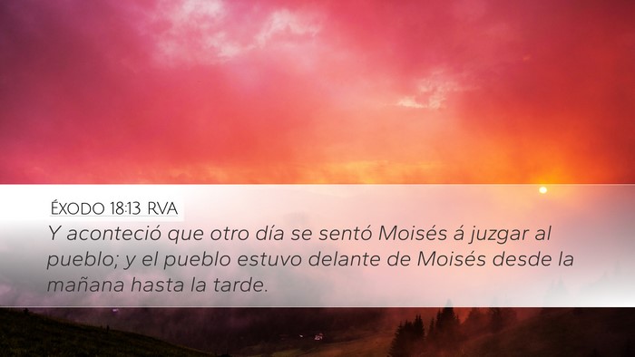 Éxodo 18:13 RVA Bible Verse Image
