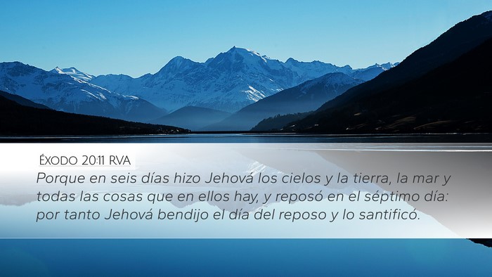 Éxodo 20:11 RVA Bible Verse Image