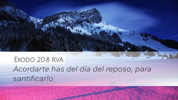 Éxodo 20:8 RVA Bible Verse Image