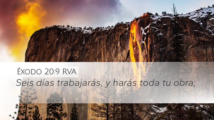 Éxodo 20:9 RVA Bible Verse Image