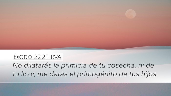 Éxodo 22:29 RVA Bible Verse Image