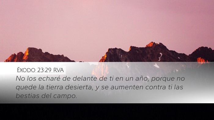 Éxodo 23:29 RVA Bible Verse Image