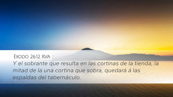 Éxodo 26:12 RVA Bible Verse Image